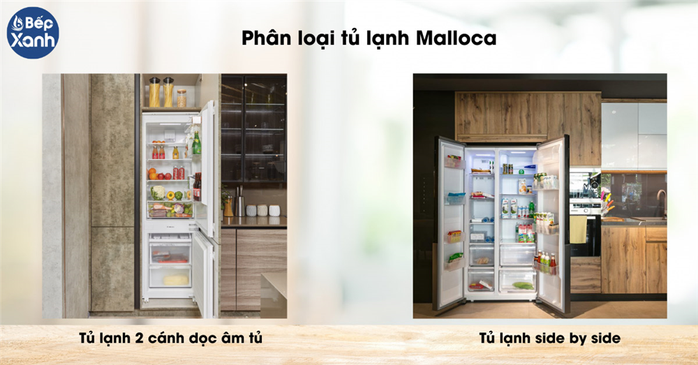 Phân loại tủ lạnh Malloca